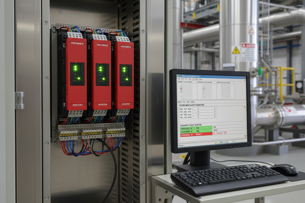Triconex TMR Safety PLC Diagnostics: Modbus Fault Isolation & SIL 3 Loop Verification Guide