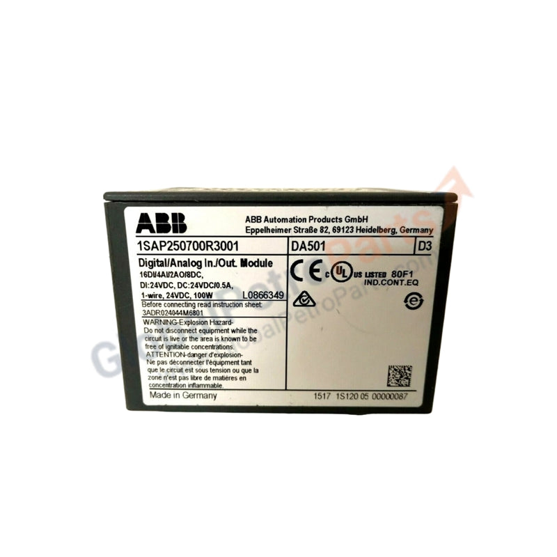 DA501 | ABB 1SAP250700R0001 | Digital/Analog I/O Module